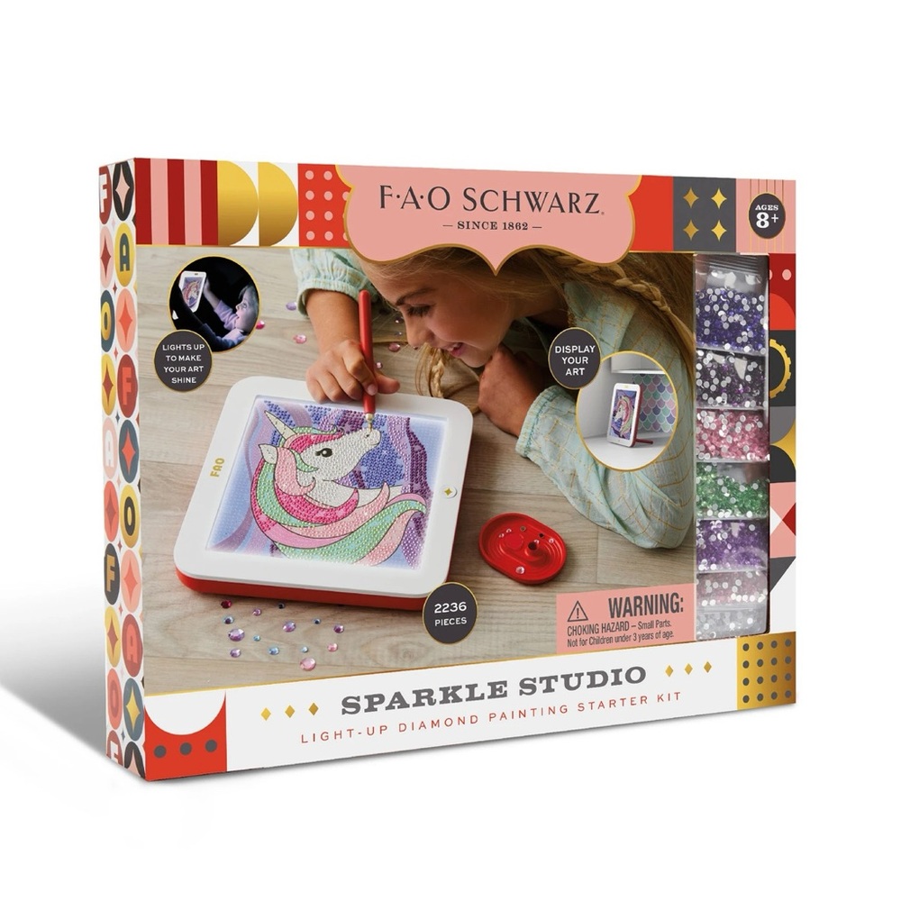 FAO Schwarz Sparkle Studio Light Up Diamond Painting Starter Kit 🦄 SOLD OUT ✨
